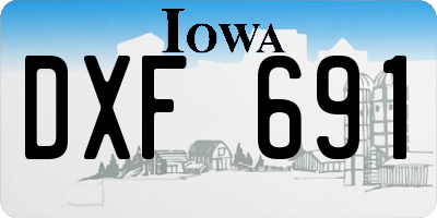 IA license plate DXF691