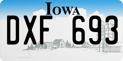 IA license plate DXF693