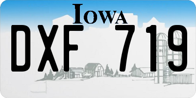 IA license plate DXF719