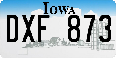 IA license plate DXF873