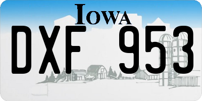 IA license plate DXF953