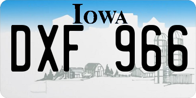 IA license plate DXF966