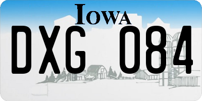 IA license plate DXG084