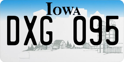 IA license plate DXG095