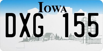 IA license plate DXG155