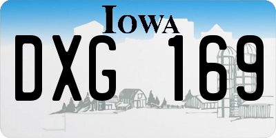 IA license plate DXG169