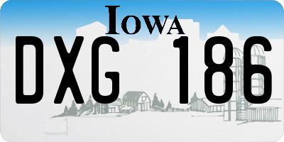 IA license plate DXG186