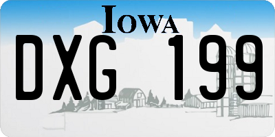 IA license plate DXG199