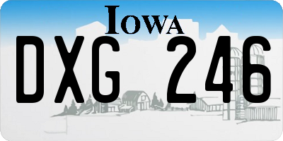 IA license plate DXG246