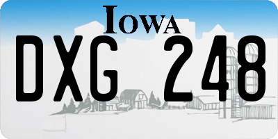 IA license plate DXG248