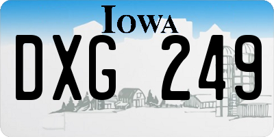 IA license plate DXG249