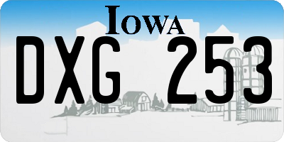 IA license plate DXG253