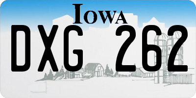 IA license plate DXG262