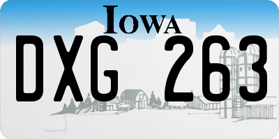 IA license plate DXG263