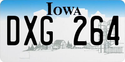 IA license plate DXG264