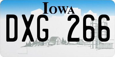 IA license plate DXG266