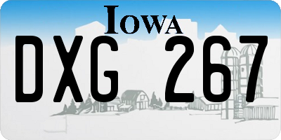 IA license plate DXG267