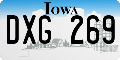 IA license plate DXG269