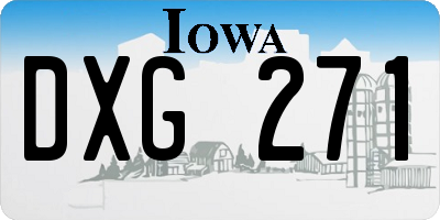 IA license plate DXG271