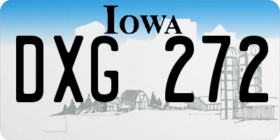 IA license plate DXG272