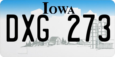 IA license plate DXG273