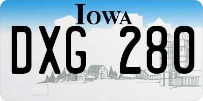 IA license plate DXG280