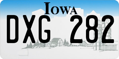 IA license plate DXG282