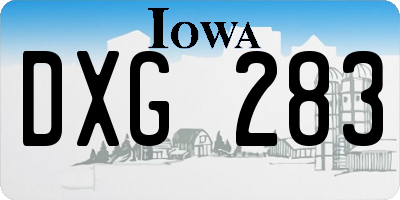 IA license plate DXG283