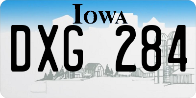 IA license plate DXG284