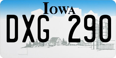 IA license plate DXG290