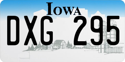 IA license plate DXG295