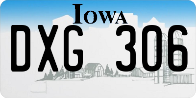 IA license plate DXG306