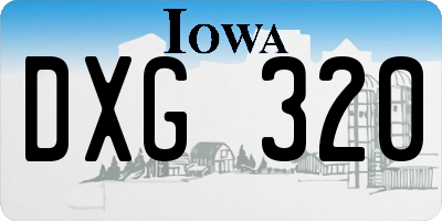 IA license plate DXG320