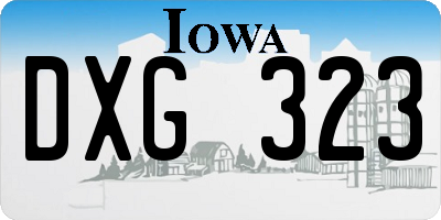 IA license plate DXG323