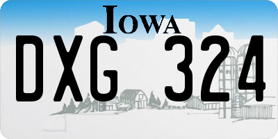 IA license plate DXG324