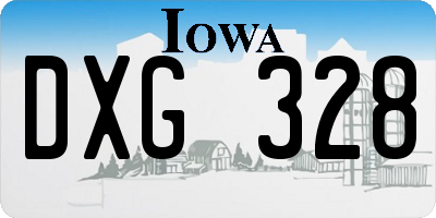 IA license plate DXG328