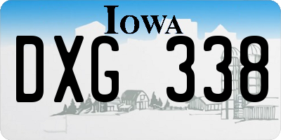 IA license plate DXG338