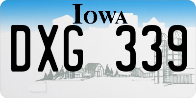 IA license plate DXG339