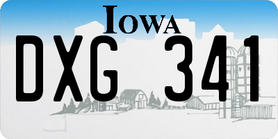 IA license plate DXG341