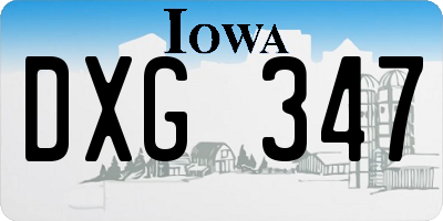 IA license plate DXG347