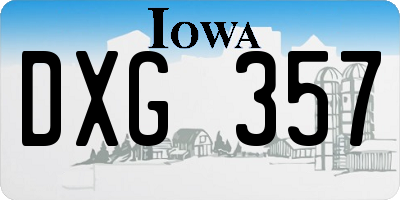 IA license plate DXG357