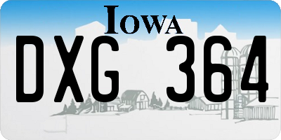 IA license plate DXG364