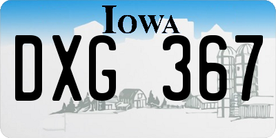 IA license plate DXG367