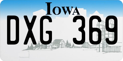 IA license plate DXG369