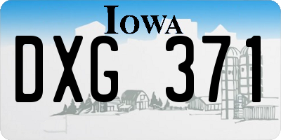 IA license plate DXG371