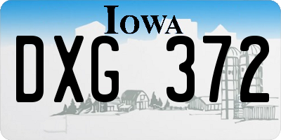 IA license plate DXG372