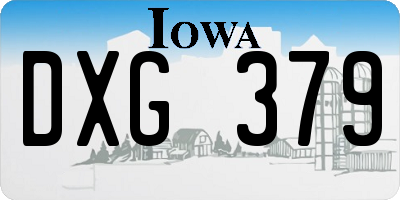 IA license plate DXG379