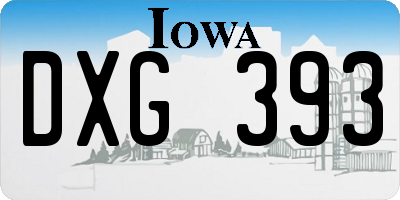 IA license plate DXG393