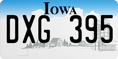 IA license plate DXG395