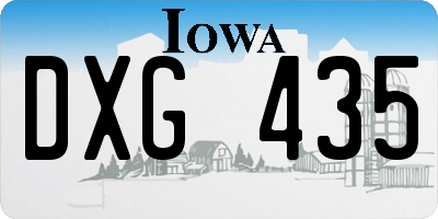 IA license plate DXG435